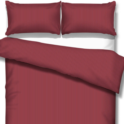 UUS! Satiinist voodipesukomplekt triibuline punane